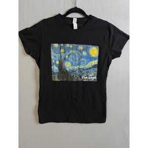 Beyond Van Gogh T Shirt Women's XL Black Graphic Tee